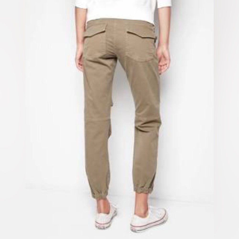 Nili Lotan French Military Cotton Twill Crop Pants Khaki Camel Size 2 - Picture 2 of 6